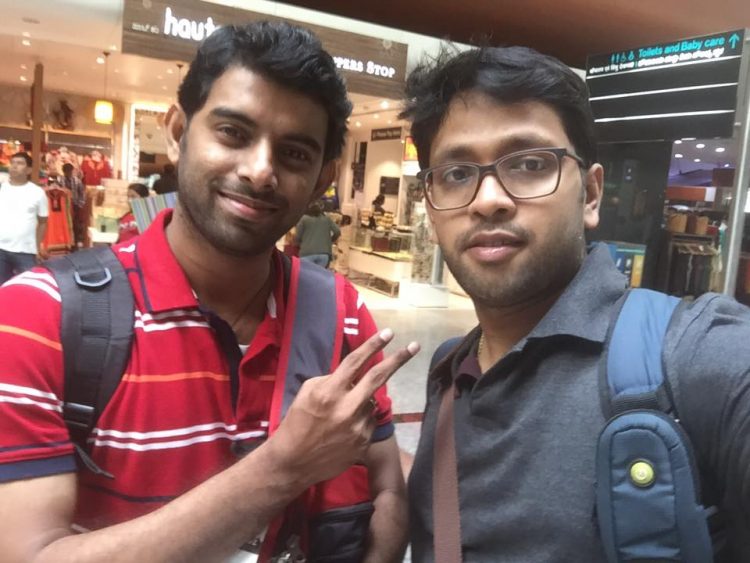 (From left) Sreejith and Amith, co-founders of Pin 'N' Park. Photo credit: Pin 'N' Park.