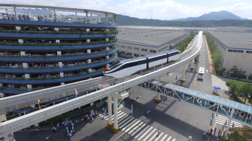 China's biggest electric car company just unveiled its SkyRail