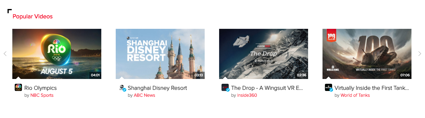 Some of the videos available on Littlstar