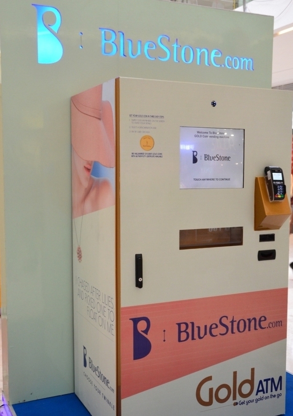 The Bluestone gold vending machine in Bangalore. Photo credit: Bluestone.