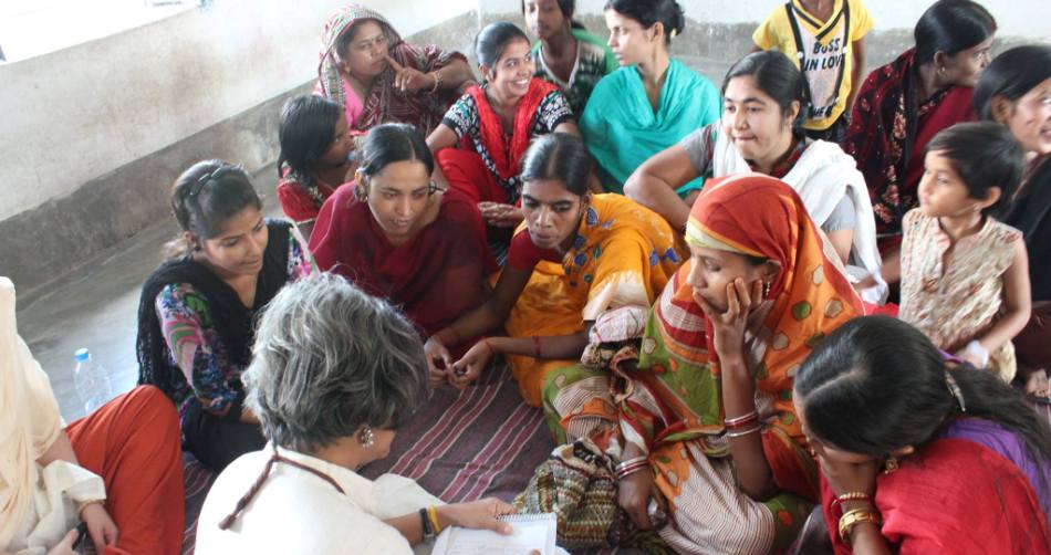 The Mukti women with New Light founder Urmi Basu.