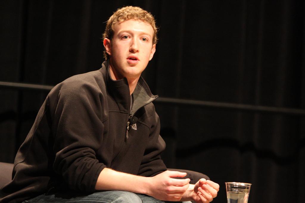 Mark Zuckerberg giving a keynote speech. Photo credit: Brian Solis.