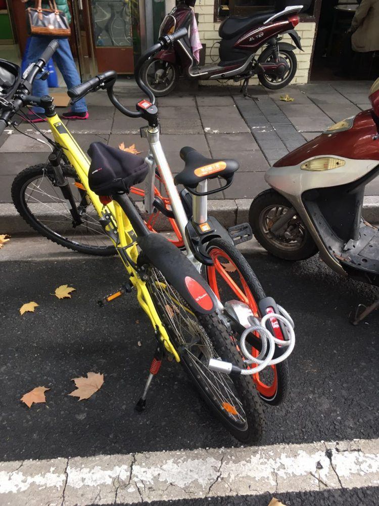 Oh good. Now no one can use these bikes. Photo credit: Tech in Asia.