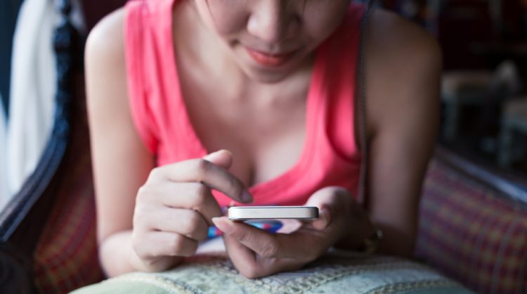 Smartphone user in Thailand