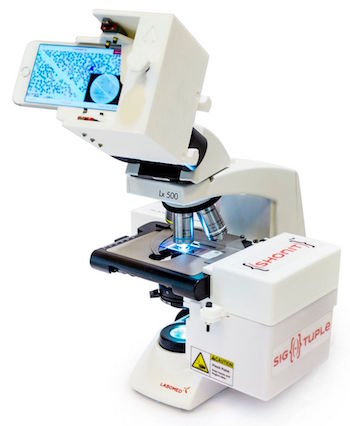 SigTuple microscope with smartphone