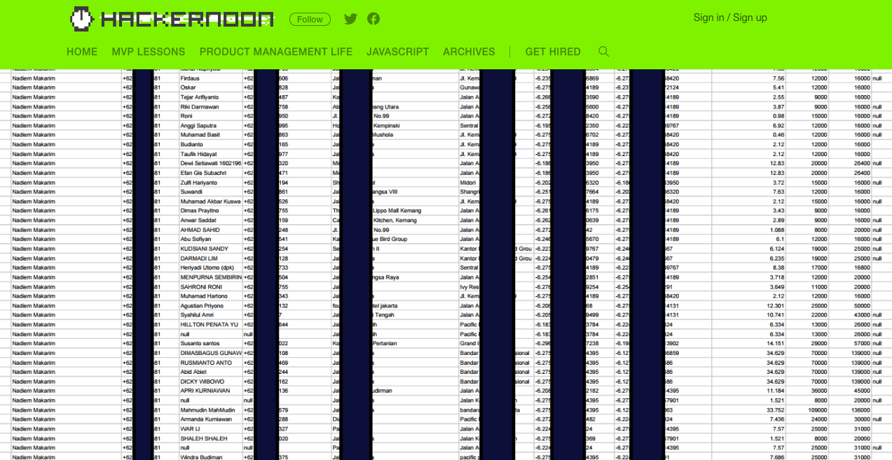 Go-Jek data leak