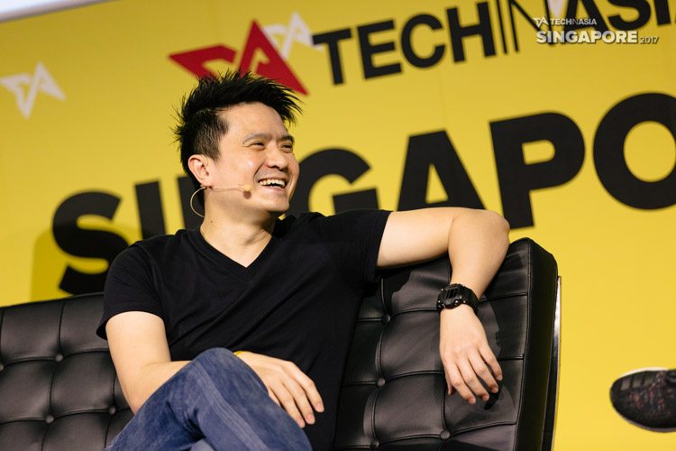 Razer CEO Min-Liang Tan on stage at Tech in Asia Singapore 2017