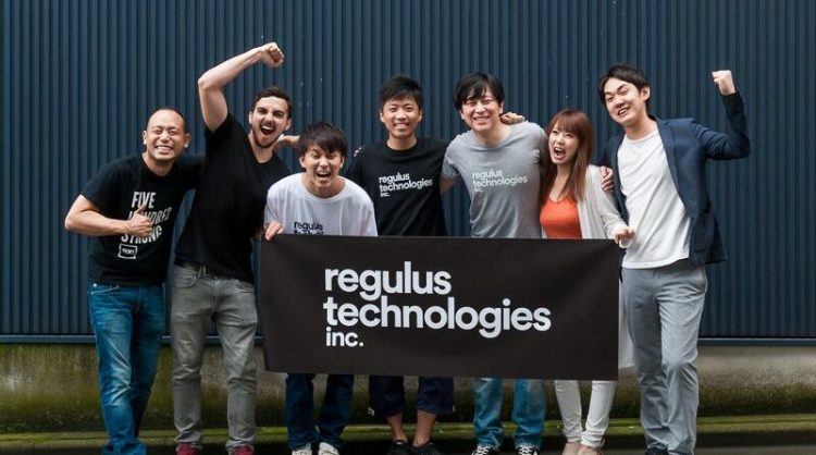 500 Startups Japan partners and the Regulus Technologies team. Photo credit: 500 Startups Japan.