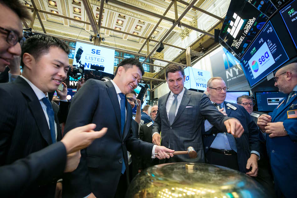 Sea stock has roller-coaster ride on first day of US IPO