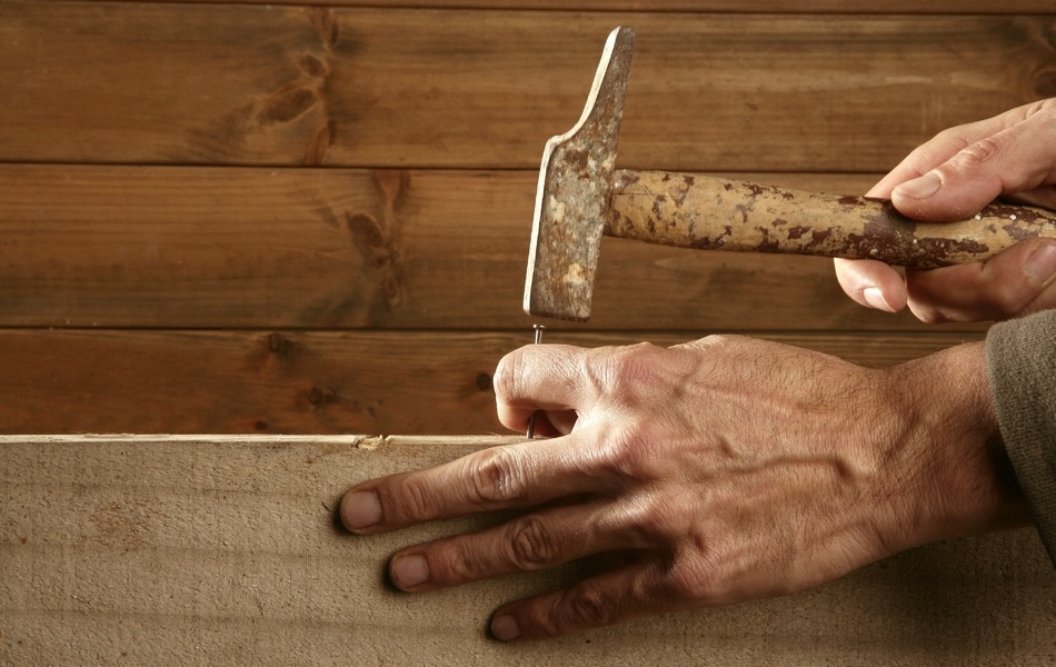 Hammer and nail, tools, building, construction