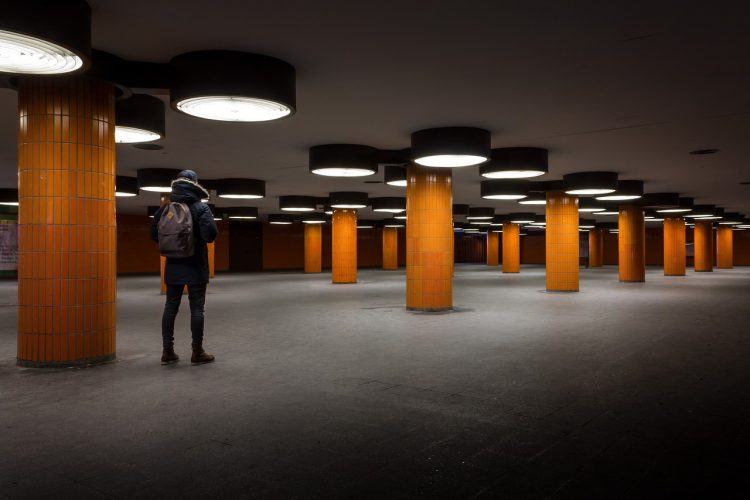 man-alone-building