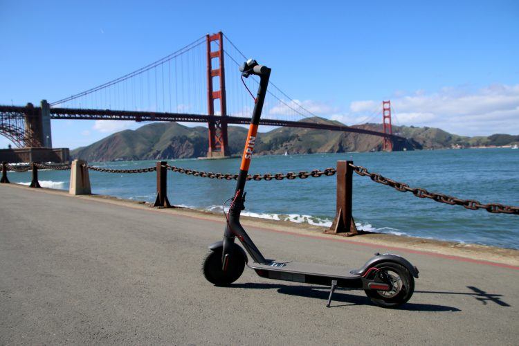 Spin scooter near the Golden Gate