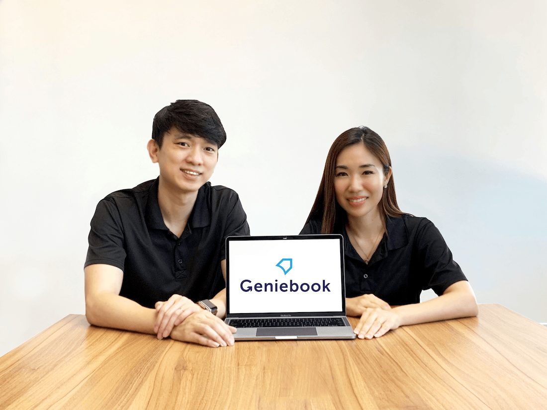 Geniebook co-founders Neo Zhizhong and Alicia Cheong