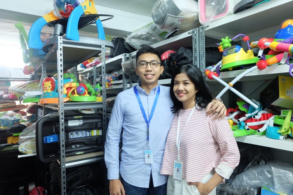 Gigel (Muhammad Syahdani, CEO & co-founder, and Putri Arinda, Co-founder & CMO)