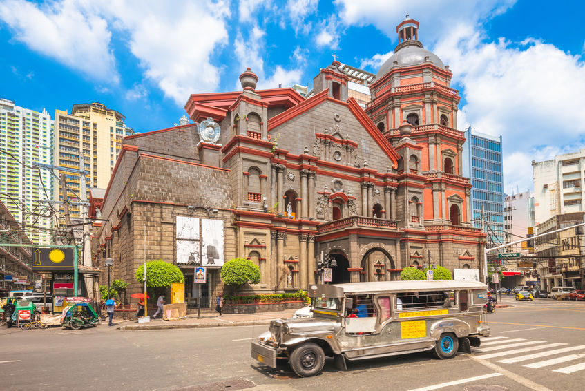 Minor Basilica of Saint Lorenzo Ruiz in manila jeepney